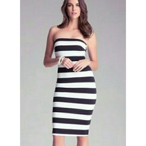 Bebe Midi Striped Dress
